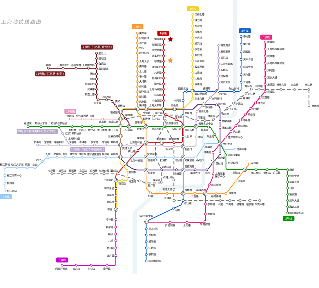 上海地铁路线图